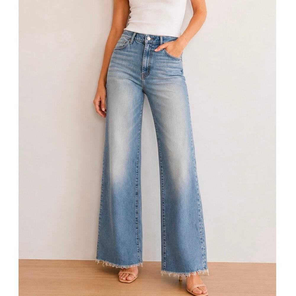 Mother SUPERIOR Hustler Roller Fray NWT size 34 I Confess Wide Leg